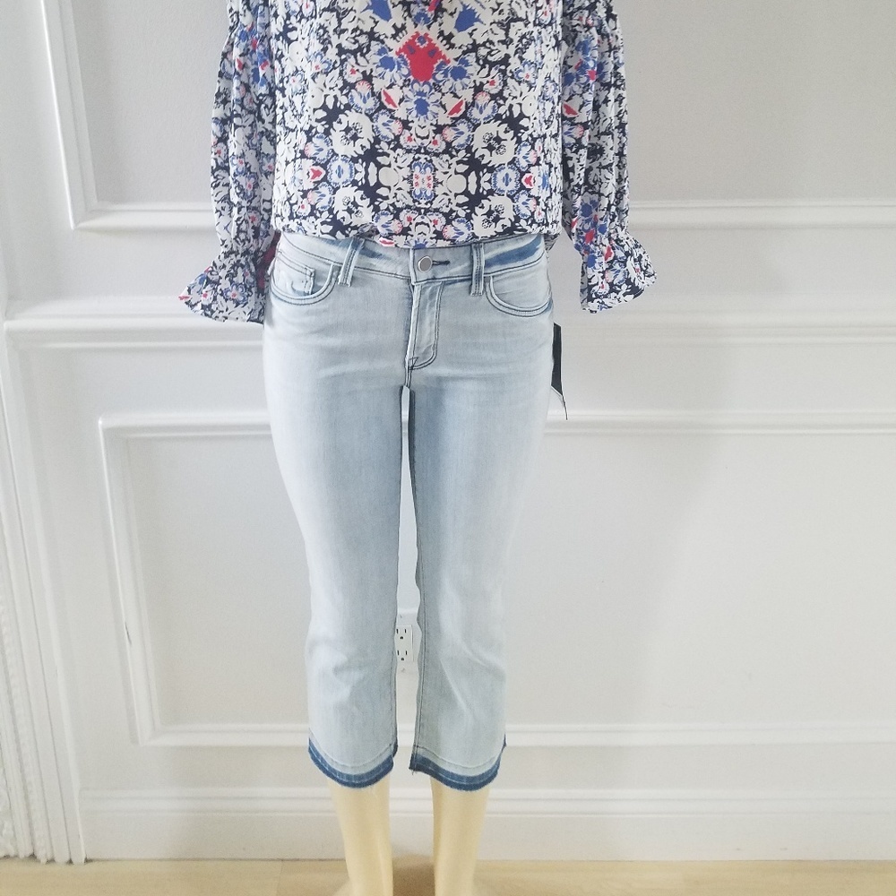 Cropped Acid wash Jeans